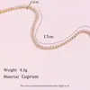 Moda Europea y Americana Sencillo Versátil Nuevo Joyería de Mano Nicho Material de Cobre Chapado en Oro de 14K Cadena de Circón Pulsera para Mujeres