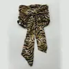 Top Corto Strapless de Leopardo Salvaje con Cinta Retorcida Estilo Coreano Nuevo para Mujer Verano Hombros Descubiertos Ceñido a la Cintura