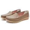 Zapatos Tipo Botín de Talla Grande Transfronterizos para Mujer, Slip-On sin Cordones, Zapatos Planos Antideslizantes de Enfermera, Zapatos de Madre de Cuero Genuino con Suela Suave