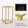Decoração de Corredor Geométrica de Ferro Forjado Adereços de Casamento Estrutura Quadrada Tridimensional Ornamentos de Prisma Retangular Decoração de Suporte de Flores para Casamento Estrutura Quadrada de Ferro