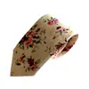 Gravata de Algodão Estampada Moderna para Homens e Mulheres 6cm Tendência Amarrada à Mão Padrinhos e Noivo Casamento Gravata Estreita Formal Estilo Britânico