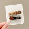 Elegante pinza para el pelo floral con estampado de leopardo para mujer, con un aire Maillard, pinza de cocodrilo estilo coreano, pasador, accesorio para el pelo de otoño e invierno