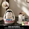 Pedra difusora de aroma de Buda versão Q, óleo essencial para quarto, uso doméstico criativo, fragrância premium duradoura, ornamento de mesa de cristal com flor seca