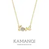 Collar de Amor Romántico y Suave para Mujer, Joyería de Diseño de Alta Gama, Galvanizado en Oro Real, Cadena para Clavícula con Huella de Gato de Lujo Ligero Regalo