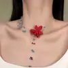 Nuevo Collar de Cuentas Estilo Coreano Mori Xianmei Dulce de Nicho Cadena para Clavícula de Flor de Alta Calidad Dopamina