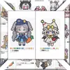 Set de pegatinas de mosaico con temática de niña linda, accesorios de dibujos animados estilo anime creativos, decoraciones de arte pixelado para DIY, arte de pegatinas para compartir