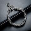 Pulsera César para Hombre de Acero de Titanio No se Desvanece Hip-Hop Europeo y Americano Lujo Accesible Nicho Pulsera Dominante Moda para Mujer Diseño Joyería Tendencia