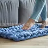 Alfombrilla tejida a mano de nuevo estilo transfronteriza para mascotas, manta de lana tatami, alfombra tejida de hilo de gasa rellena