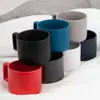 Caneca Cerâmica Cor Sólida com Logo Personalizado para Casa Café da Manhã Leite Presente de Escritório Hotel Copo para Beber