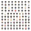 96 Adesivos de Grafite Fofos Estilo Pixel em Formato de Feijão Que Podem Ser Cortados e Usados para Decorar Capas de Celular, Computadores e Garrafas de Água