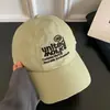 Gorra de Béisbol Amarilla Bordada con Letras Estilo Coreano para Mujer 2025 Primavera Nueva Secado Rápido Transpirable Gorra Protectora del Sol Moderna