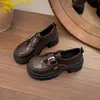 Zapatos de cuero para mujer estilo británico gruesos de tacón grueso y suela gruesa JK, modelo nuevo de otoño 2026, mocasines que aumentan la altura para combinar con faldas