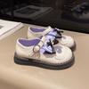 Zapatos de Salón Individuales para Niñas 2026 Otoño Nuevo Estilo Kuromi Zapatos de Cuero con Encaje Zapatos de Princesa para Niñas Pequeñas Zapatos Antideslizantes para Estudiantes