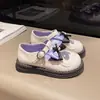 Zapatos de Cuero para Niñas Zapatos de Princesa 2026 Otoño Nuevo Suela Blanda Dibujos Animados de Niños Lazo Zapatos de Cuero para Niños Pequeños