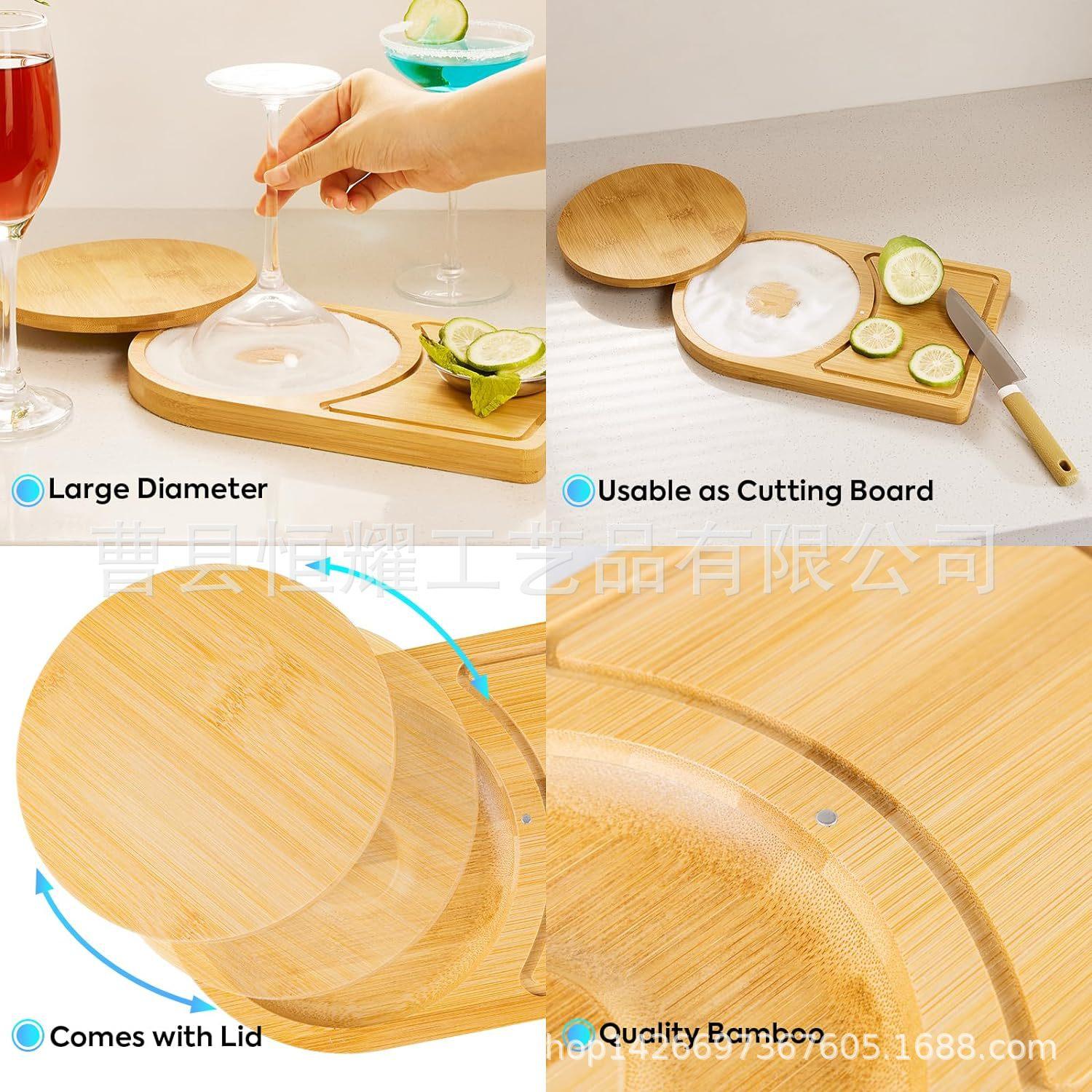 木制长方形酒杯托吧台酒杯收纳盘 家用小酒杯收纳盘盐杯BSCI