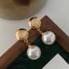 Brincos de Pérola Shijia Importados da Áustria com Diamante Exquisitos Luxo Leve Sofisticado Fivela de Orelha Moda Ins Brincos Versáteis