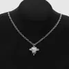 Joyería Transfronteriza Europea y Americana Collar de Estrella Corazón Estrella y Luna de Colores Diseño de Nicho Cadena de Plata Estilo Dulce Fresco Lujo Ligero