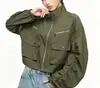 Nueva chaqueta de trabajo con cremallera de estilo coreano, muy vendida, chaqueta corta casual holgada y fina para primavera y otoño