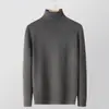 Suéter Masculino Gola Alta, Novo Estilo Outono e Inverno, Moda Coreana Versátil Malha Fina