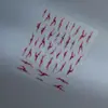 Adesivos para Nail Art de Ferida de Sangue Estilo Dark de Halloween Decalques de Unha com Costura 3D Estereoscópica Adesivos Decorativos