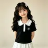 Conjunto de Vestido Estilo Academia para Niñas Moda de Verano Tendencia Nueva Camisa Polo Infantil Falda de Pastel Vestido de Conjunto de Verano
