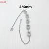 Porta vacío bañado en plata 925 para manualidades, Pulsera de cobre puro hecha a medida, Porta vacío para pulsera bañado en oro blanco, Procesamiento de incrustación de piedras preciosas