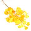 Planta de simulación de hoja de ginkgo, flor artificial, hoja de flor artificial, decoración del hogar, arreglo floral, árbol, hoja de ginkgo, material de hoja de boda