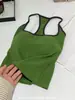 Estilo Coreano 6667# Moderno Bloque de Color Copa Integrada Tirantes Finos Camiseta sin Mangas No Necesita Usar Ropa Interior Escote Generoso Versátil Longitud Media Espalda Hermosa Para Mujer