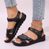 2204 novas sandálias confortáveis, planas e antiderrapantes, com sola macia, para mães de meia-idade e idosas, sapatos femininos, comércio exterior, folhas, sapatos de praia para mulheres