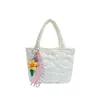 Chaqueta de Plumas de Moda para Llevar en la Mano Bolso Tipo Cubo de Gran Capacidad Primavera 2025 Nuevo Moda Coreana Bolso de Hombro Casual de Moda