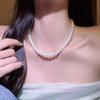 Collar de perlas barrocas vintage multicapa para mujer, diseño nicho de lujo ligero, cadena de clavícula de alta gama, accesorios de collar apilados
