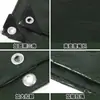 Lona Impermeable Color Verde Militar Plata Fábrica de lona de Polietileno PE Tela Impermeable Lona Protector Solar Esterilla a Prueba de Humedad Esterilla para Suelo Exterior