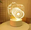 Luz de Noite 3D Presente Atacado Lâmpada Acrílica DIY Presente de Feriado Quarto Mesa de Cabeceira Luz de Atmosfera LED Decoração de Mesa de Cabeceira