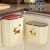 Lixeira de Cozinha, Lixeira Simples de Plástico Grande para Banheiro Montada na Parede com Tampa, Balde de Armazenamento para Porta de Armário Suspenso