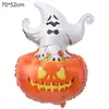 Balão de Filme de Alumínio para Halloween Novo Tema de Bruxa Abóbora Festa de Halloween Balão em Formato de Fantasma Arranjo