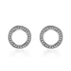 Transmissão Ao Vivo Dropshipping Tendência Versátil Retro Círculo de Diamante Brincos Brincos Feminino Dropshipping Brincos
