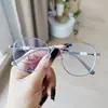 Novos Armações de Óculos Redondas de Metal Coreanas e Japonesas com Proteção contra Luz Azul, Lentes Neutras, Decoração com Contas Redondas, Visual Simples, Armações de Óculos para Miopia