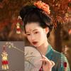 Horquilla de estilo antiguo luminoso para el pelo del pabellón Yuanxiao, accesorios para el cabello Hanfu, linterna, palillos para niña, lámpara de palacio, accesorios para el peinado recogido de cheongsam, sacudidas de paso