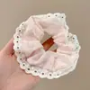 2026 Novo Estilo Estilo Floresta Elástico Alto Prendedor de Cabelo com Laço Preguiçoso, Corda de Cabelo para Rabo de Cavalo em Tecido de Renda para Mulheres
