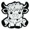 Amazon Dibujos Animados Vaca Escocesa Lindos Accesorios Accesorios DIY Funda para Teléfono Móvil Bolso Pasador Parche de Goma Blanda