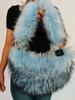 Nueva linda bolsa de peluche con forma de corazón de melocotón de piel sintética, bolso de mano de imitación de piel de mapache, estilo de chica popular, bolsa de piel sintética