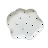 Belleza atemporal - Set de platos de cena de cerámica pintados a mano con lunares de alta estética para uso doméstico, exquisito para platos de desayuno, ensalada de verduras y postre