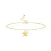Nueva Cadena de Cintura Doble Capa Estilo Simple Europeo y Americano con Lentejuelas Geométricas, Estrellas de Mar y Perlas Artificiales para Fiestas en la Playa, Cadena Corporal de Moda