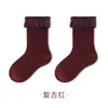 Meias Femininas de Meia-Canela para Primavera e Outono, Meias Curtas de Renda Princesa para Bebê Menina, Meias Infantis, Meias Sem Costura com Punho Folgado, Cor Sólida Outono