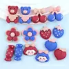 Cola de Resina Urso Creme de Pêssego Acessórios de Resina Cola Doce Morango Capa de Celular Cereja DIY Acessórios de Cabeça para Cabelo Material