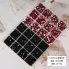 Arte de Unha Transfronteiriça Base Plana Resina Strass para Unha Grade 24 Colorido Fluorescente Strass de Resina Ab Acessórios de Decoração DIY Atacado