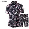 Traje de Verano Conjunto de Camisa de Manga Corta Ropa de Playa para Hombre Conjunto de Dos Piezas Deportivo Floral