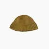 Chapéu de Pescador de Lã Feminino Coreano Dongdaemun Mesmo Estilo Outono e Inverno Estilo Coreano Mostra Rosto Pequeno Quente Chapéu de Balde Tricotado Tendência