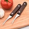 Cuchillo de acero inoxidable para cortar camarones, venta al por mayor de fábrica, mango de madera, cuchillo de lomo abierto para camarones, multifuncional, para cortar camarones, cáscara de camarón, utensilios de cocina