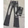 Jeans grises de otoño de alta gama para mujer, versátiles para ir al trabajo, de cintura alta, adelgazantes y que favorecen la figura, nuevos pantalones largos acampanados de moda